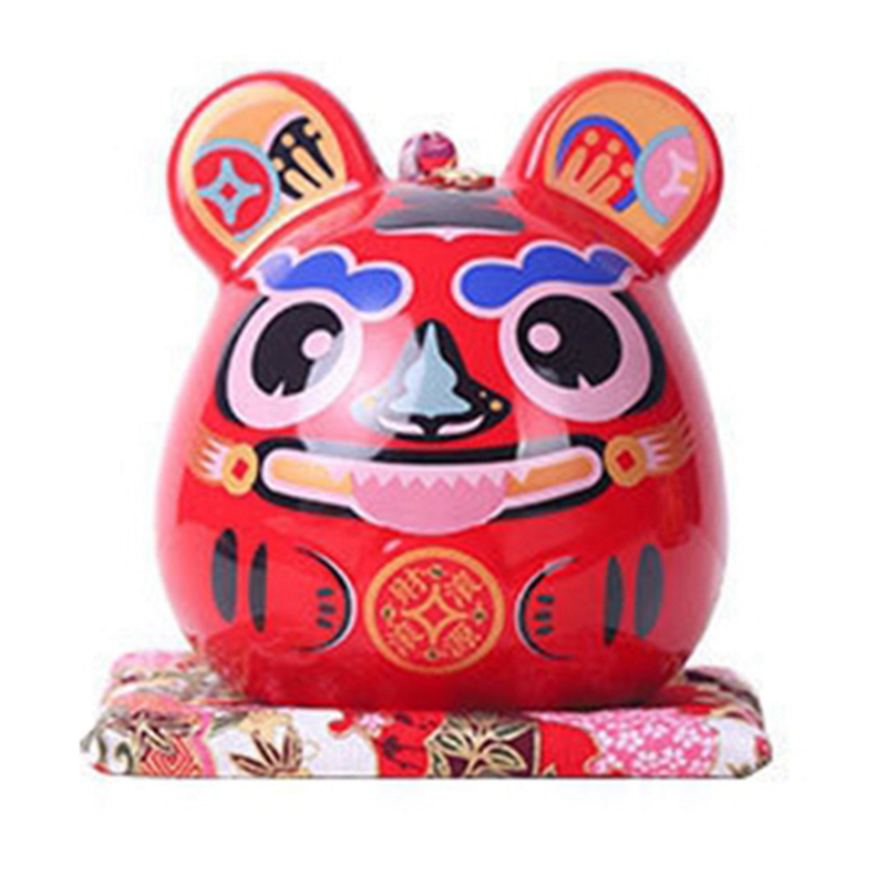 2022 Tiger Ceramic Piggy Bank Animal Figurines Money Coin Storage Box for Bedroom Home Decoration Lucky Gift