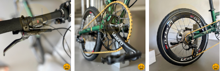 Fnhon Gust 20-calowy rower składany Shimano 9-biegowa lekka rama Schwalbe Marathon Opony zielone