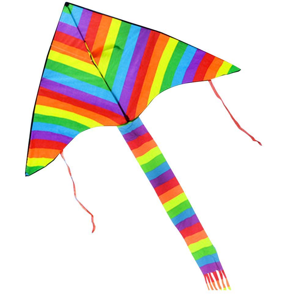 Aerial ว่าวลายนักเต้น Multi-หางยาวหาง Rainbow ว่าวสามเหลี่ยมลายสก๊อต Kite L6Z0