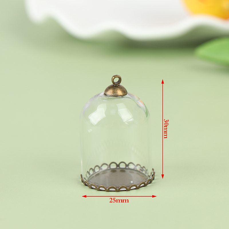 [Pinellia ดอกไม้] ตุ๊กตาแก้วโถแสดงฐานหมวกขวดแก้วจี้สวนในขวดแก้ว