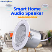 Wireless Mini Ceiling Speaker for Home Theater System - 3"