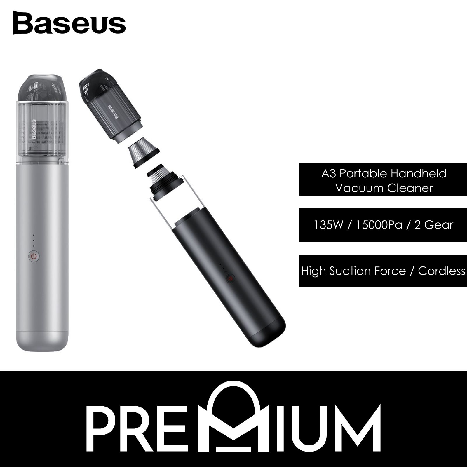 BASEUS A3 Portable Handheld Vacuum 