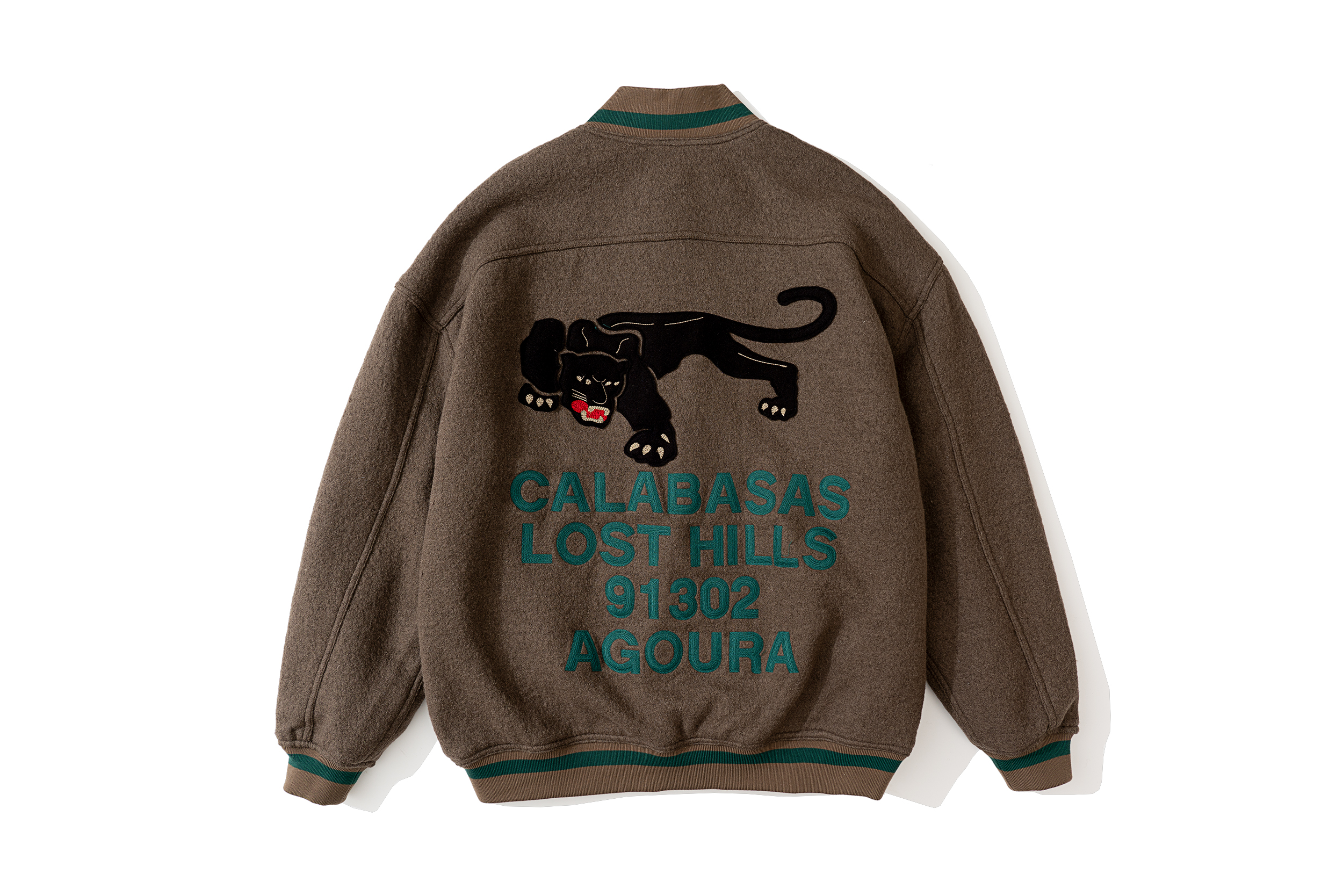 CALABASAS SEASON 5 Baseball Jacket Men Women and West High Quality Puffer Leopard Embroidered Pattern Vintage Wool Zi Coat · v4