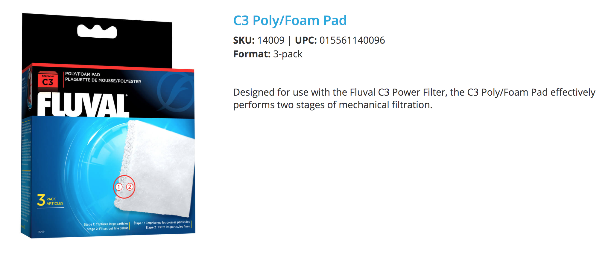 8 Foam Filter Pads For Fluval C3 ** BEST PRICE!