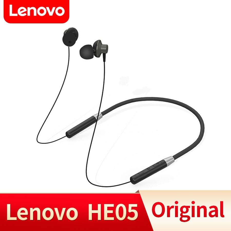 Lenovo HE05 Bluetooth Headset IPX5 Waterproof Sports Headphones Neckband