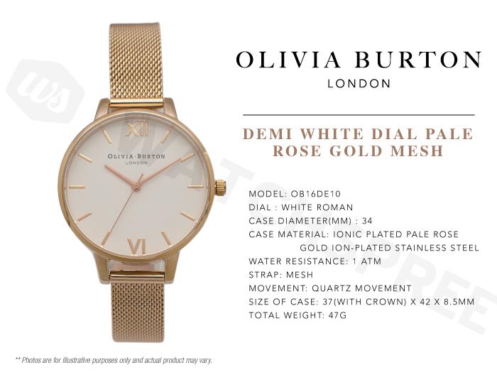 Olivia Burton Ladies' Demin White Dial 